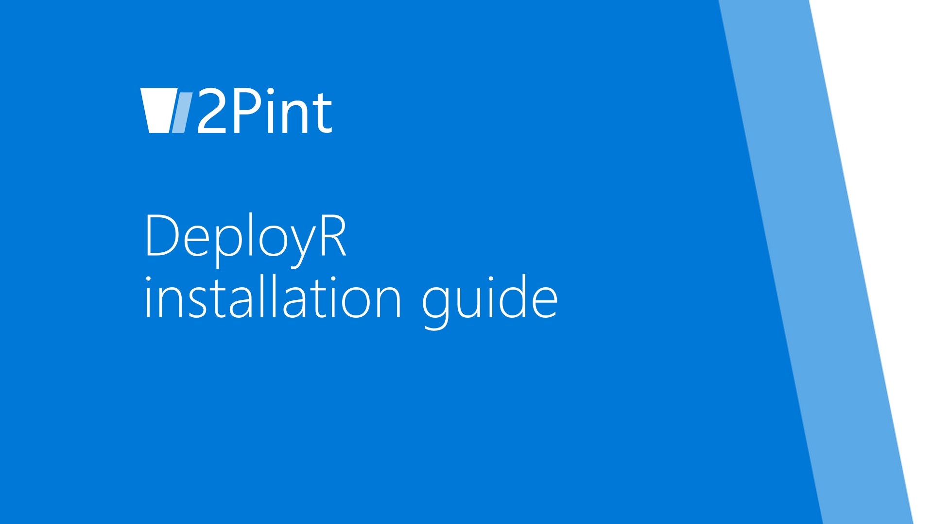 Title screen for DeployR Installation Guide video